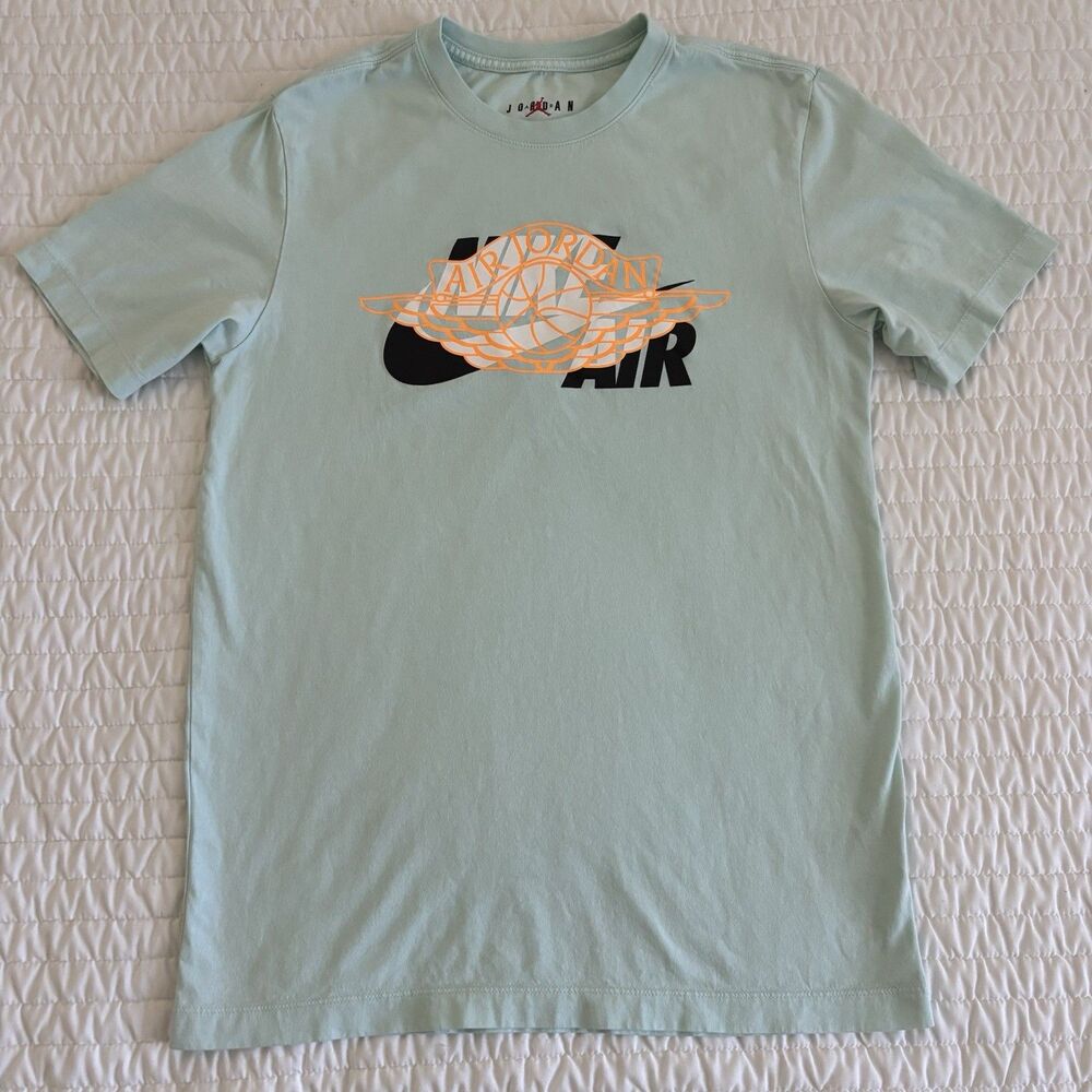 Jordan Nike Air Shirt Mens S Small HBR Aircrew Tee Wings Logo EUC Short Sleeve
